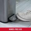 Rubbermaid Stainless Steel Slim Step-On Trash Can, 2.6-Gallon, Charcoal, Wastebasket with Lid for Home/Bathroom/Kitchen(Slim Step-On)