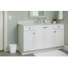 Rubbermaid Vanity Trash Can/Wastebasket 1.5-Gallons/6-Quarts White for Under Counter/Kitchen/Office/Bedroom/Bathroom