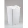 Rubbermaid,White Dual-Action Swing Lid Trash Can, 11.25 Gallon, for Home/Kitchen/Bathroom/Garbage(White)