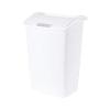 Rubbermaid,White Dual-Action Swing Lid Trash Can, 11.25 Gallon, for Home/Kitchen/Bathroom/Garbage(White)