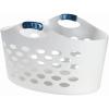 Rubbermaid 1.5 Bushel Capacity Durable Versatile Flex N Carry Portable Flexible Laundry Basket With Convenient Carrying Handles, White, Organization and Storage for Laundry/Garage/Home(Wide Basket)