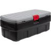 Rubbermaid 48 Gallon Black Action Packer Lockable Latch Indoor and Outdoor Storage Box Container for Home, Garage, Backyard, Single(48 gal-(Pack of 1))