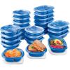 Rubbermaid 50-Piece Food Storage Containers with Lids for Lunch, Meal Prep, and Leftovers, Dishwasher Safe, Set of 25, Marine Blue(Marine Blue)