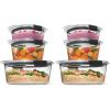 Rubbermaid Brilliance BPA-Free Food Storage Containers, Medium Deep, 4.7 Cup, 2-Pack, Airtight & Leak-Proof, Microwave & Dishwasher Safe(Set of 3 Round Containers (Pack of 2))
