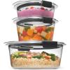 Rubbermaid Brilliance BPA-Free Food Storage Containers, Medium Deep, 4.7 Cup, 2-Pack, Airtight & Leak-Proof, Microwave & Dishwasher Safe(Set of 3 Round Containers)