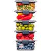 Rubbermaid Brilliance BPA-Free Food Storage Containers, Medium Deep, 4.7 Cup, 2-Pack, Airtight & Leak-Proof, Microwave & Dishwasher Safe(Set of 5 (1.3 Cup) Containers)