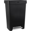 Rubbermaid Classic 13 Gallon Premium Step-On Trash Can with Lid and Stainless-Steel Pedal, Black Waste Bin for Kitchen/Home/Office/Garage(Black)