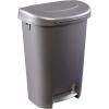 Rubbermaid Classic 13 Gallon Premium Step-On Trash Can with Lid and Stainless-Steel Pedal, Black Waste Bin for Kitchen/Home/Office/Garage(Bronze)