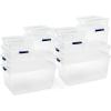 Rubbermaid Cleverstore 6 Qt Clear Storage Bins with Lids, 12-Pack, Stackable, BPA-Free, Made in USA(Variety – 16 Pack)