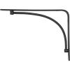 Rubbermaid Decorative Shelf Bracket, 6 x 8-Inch, Arch, Black, Stylish Shelving Organization System, Asymmetrical design