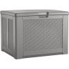 Rubbermaid Extra Large Resin Outdoor Storage Deck Box (134 Gal), Weather Resistant, Brown, Deck Organization for Home/Backyard/Pool Chemicals/Toys/Garden Tools/Porch/Patio Cushions(Gray)
