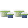 imageRubbermaid FreshWorks Produce Saver Medium and Large Storage Containers 8Piece Set Set of 4 Med ampamp Lg Clear2 count Pack of 2