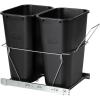 Rubbermaid Kitchen Cabinet Pull-Out Trash Can and Recycling Bin, 20-Gallon, Black, Under Sink Trash/ Recycling, for Home/Kitchen/Bathroom/Office/Garage
