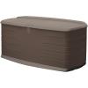 Rubbermaid Medium Resin Outdoor Storage Deck Box (73 Gal), Weather Resistant, Brown, Deck Organization for Home/Backyard/Pool Chemicals/Toys/Garden Tools/Porch/Patio Cushions(Large)