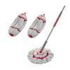 Rubbermaid Microfiber Twist Mop Kit with 2 Refills Kit Machine Washable Built-in Wringer Lightweight Safe for All Floor Types Deep Cleaning for Home/Bathroom/Garage/Office(Microfiber Twist Mop – Collapsible)