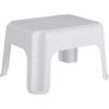 Rubbermaid One-Step Stool Bisque Holds up to 200 Pounds 7″ Height Gray Durable Step Stool for Kids/Bathroom/Home/Office/Garage(White)