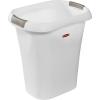 Rubbermaid Open Top Trash Can, 5.3-Gallon, White Plastic Wastebasket/Garbage Bin for Home/Kitchen/Bathroom/Garage