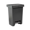 Rubbermaid Premier High-Capacity Step-On Trash Can, 19 Gallon, Single or Dual Stream Trash or Recycling, Charcoal, Stainless-Steel Rim, Lid Lock, Quiet Lid, for Home/Kitchen/Garage/Apartment(Resin Rim)