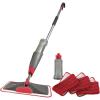 Rubbermaid Reveal Spray Mop Floor Cleaning Kit, 3 Reusable Microfiber Wet Pads, 1 Refillable Bottle, Cordless, Multi-Surface Mopping for All Home/Bathroom/Office Floors(Collapsible Design)