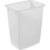 Rubbermaid Small Kitchen Bathroom Trash Can, 9 Gallons, White, Waste Basket for Under Counter/Kitchen/Office/Bedroom/Bathroom