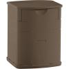 Rubbermaid Small Resin Outdoor Storage Deck Box (19 Gal) Weather Resistant Brown Deck Organization for Home/Small Garden Tools/Grilling Accessories/Pool Supplies