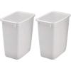 Rubbermaid Small Trash 9-Gallons Beige Plastic Garbage Can/Wastebasket for Kitchen/Bathroom fits Under-Sink/Desk/Countertop/Cabinet 21-quart Bisque(White)