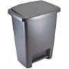Rubbermaid Step-On Trash Can with Lid, 8.25-Gallon, Gray, Easy Clean Wastebasket for Home/Kitchen/Bedroom/Office(Gray)