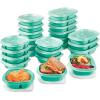 Rubbermaid TakeAlongs Food Storage Containers Set of 26 Clear(Teal)