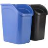 Rubbermaid Undercounter Small Trash Can, 2 Pack Blue and Black for Recycling/Waste, 9.4-Gallon, Fits under Sink/Desk/Cabinet for use in Kitchen/Bathroom/Office