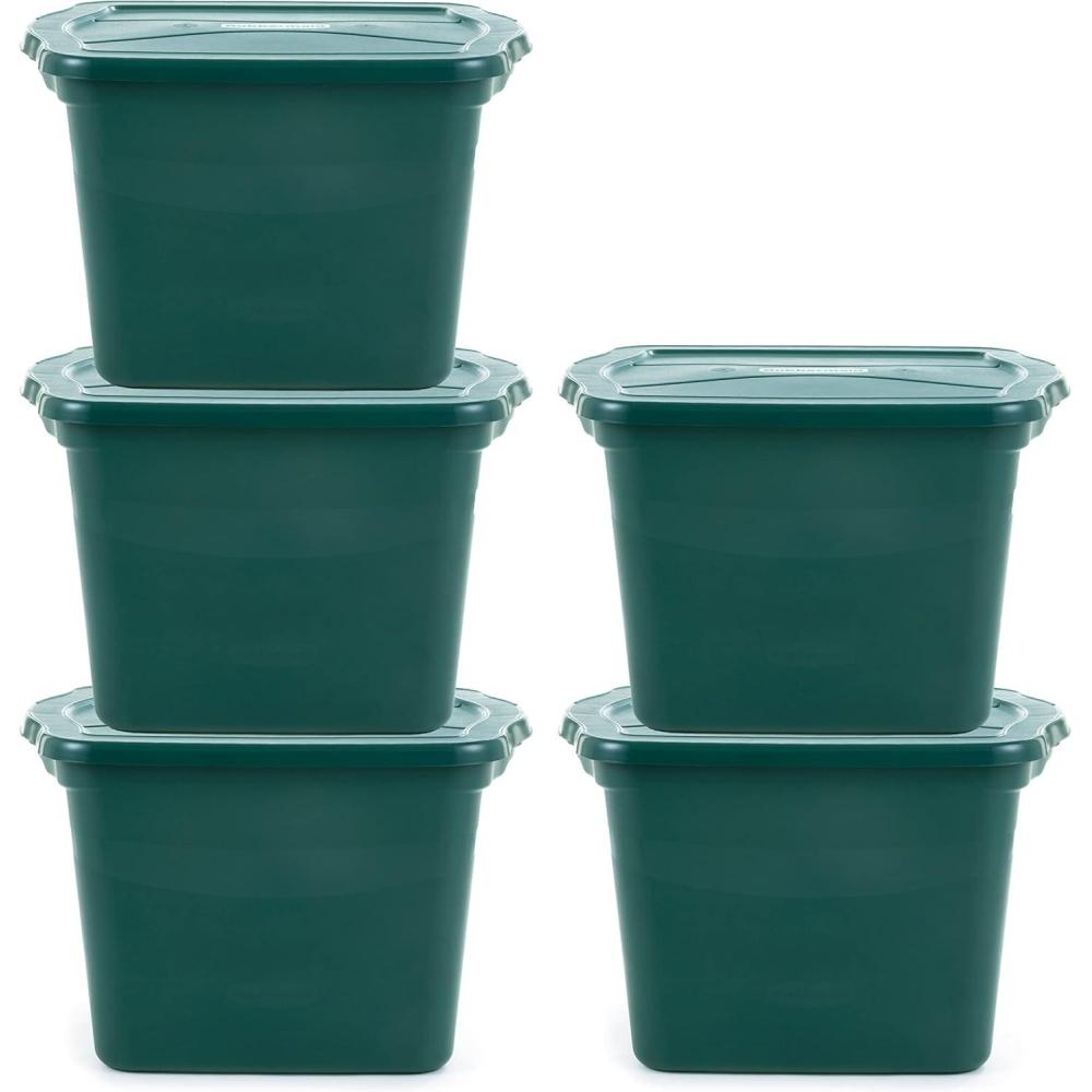 imageRubbermaid ECOSense Storage Containers with Lids 18 Gal  6 Pack Durable and Reusable Stackable Storage Bins for Garage or Home Organization Made From Recycled Materials29 Gal  5 Pack