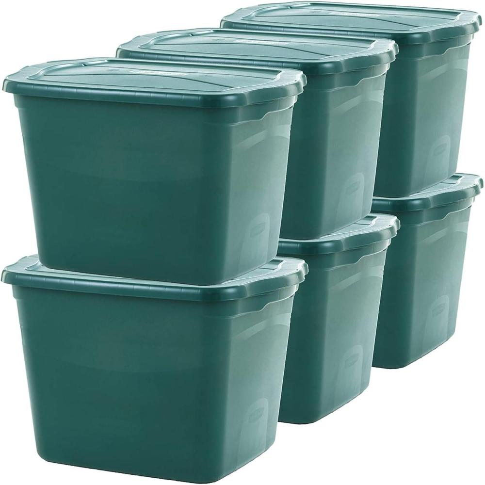 imageRubbermaid ECOSense Storage Containers with Lids 18 Gal  6 Pack Durable and Reusable Stackable Storage Bins for Garage or Home Organization Made From Recycled Materials18 Gal  6 Pack