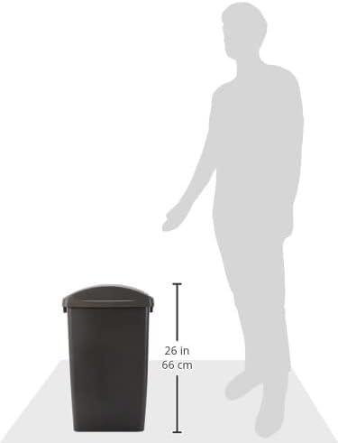 imageRubbermaid SwingTop Lid Recycling Bin for Home Kitchen and Bathroom 125 Gallon Recycling Can Gray