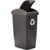 Rubbermaid Swing-Top Lid Recycling Bin for Home, Kitchen, and Bathroom, 12.5 Gallon Recycling Can, Gray